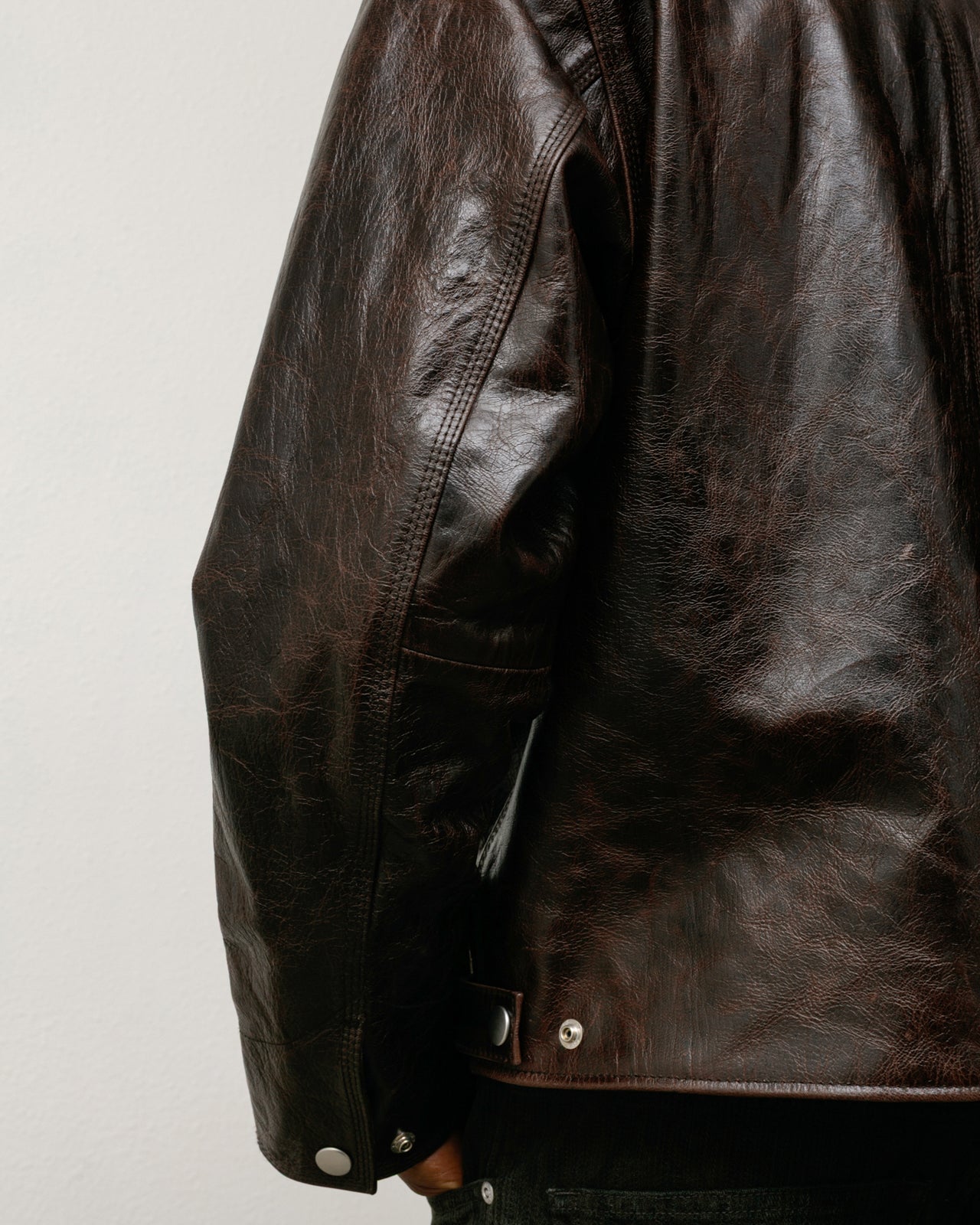 Garage Jacket Leather – Dark Brown | Outerwear | Stüssy