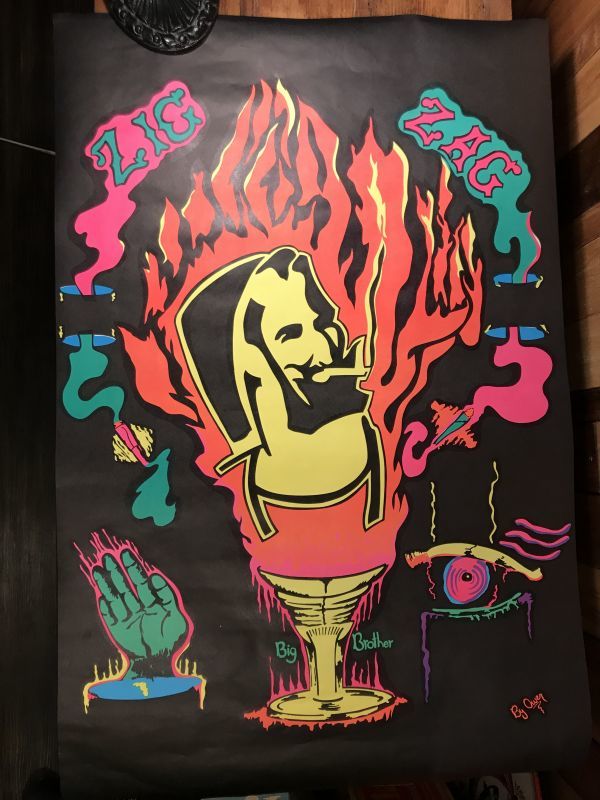Zig Zag Man Big Brother Black Light Poster ジグザグ ビンテージ