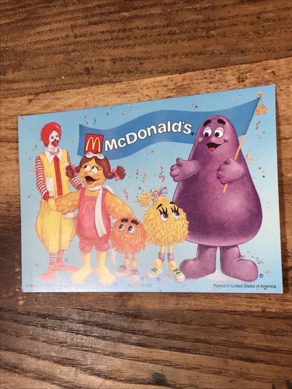 McDonald's “Ronald & Fry Kids” Postcard マクドナルド ビンテージ