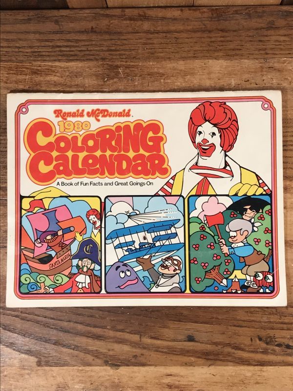 Ronald McDonald “1980” Coloring Calendar マクドナルド ビンテージ