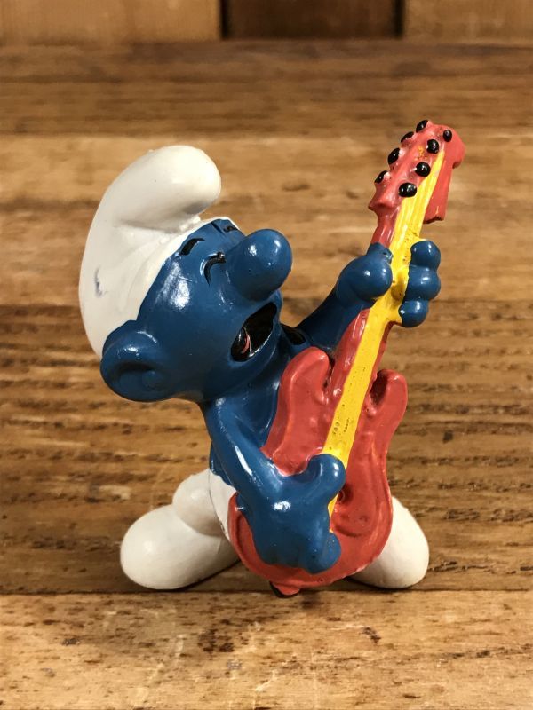 Schleich Smurf “Guitar” PVC Figure スマーフ ビンテージ PVC