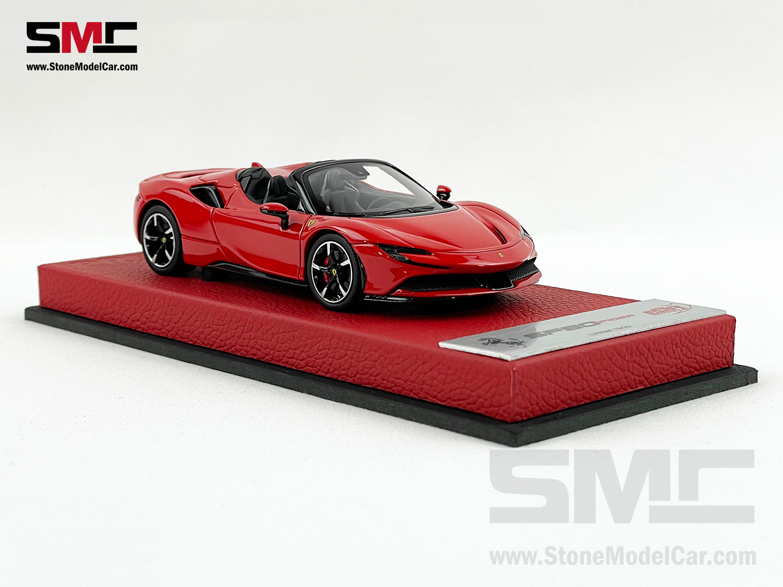 BBR 1:43 Premium Series Ferrari SF90 Spider Rosso Corsa 322 Red