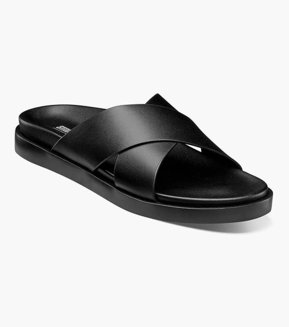 Montel Cross Strap Slide Sandal Men's Casual Shoes | Stacyadams.com