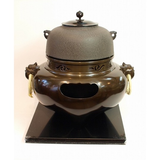 茶道具】唐銅鬼面風炉釜 特別ご奉仕お値打ちセット すいぎょく園｜創業