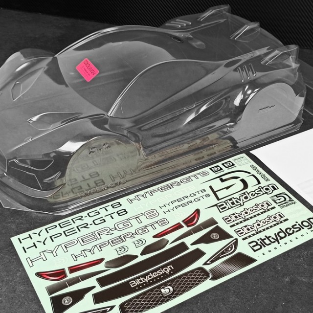HYPER-GT8クリアーボディ1/8ホイールベース325mm [BDGT8-HYP