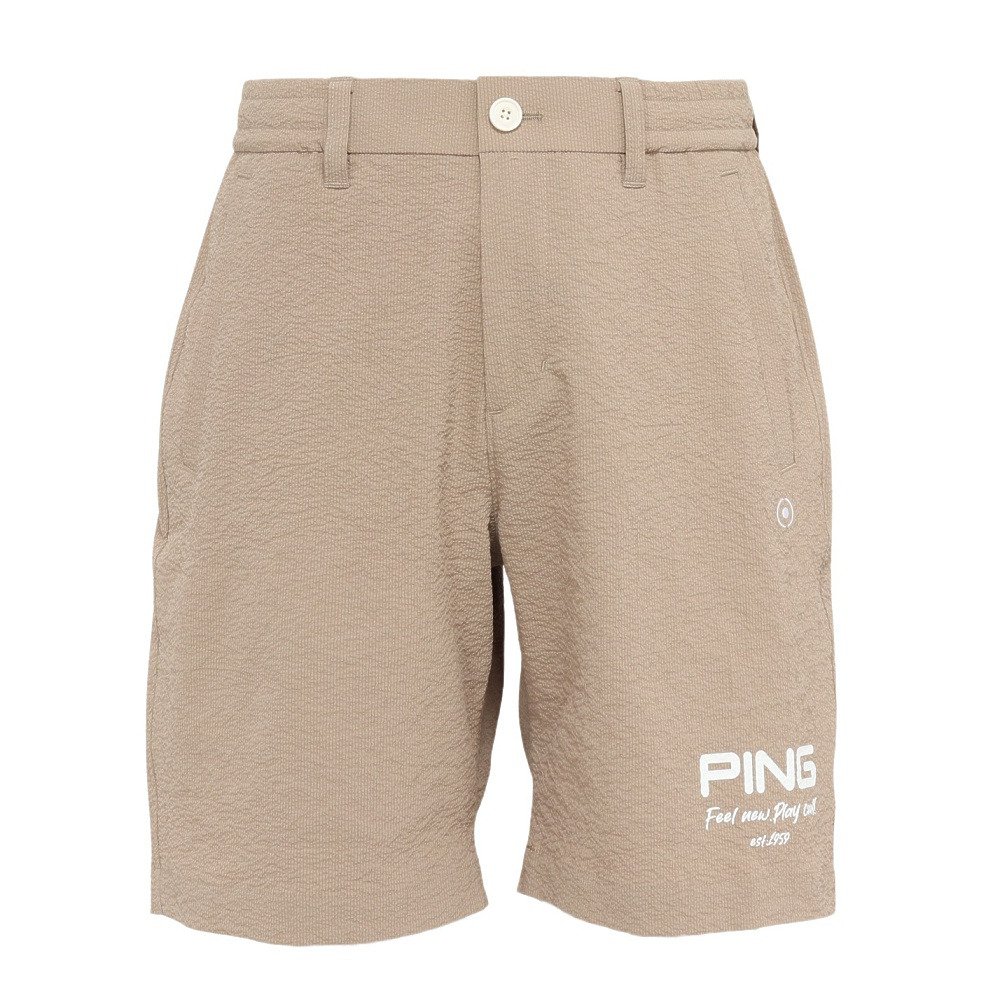 ピン（PING）（メンズ）ゴルフウェア 速乾 シアサッカー ショート