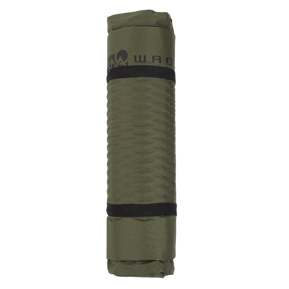 WAQ インフレーターマット シングル 8cm 2個セット オリーブグリーン