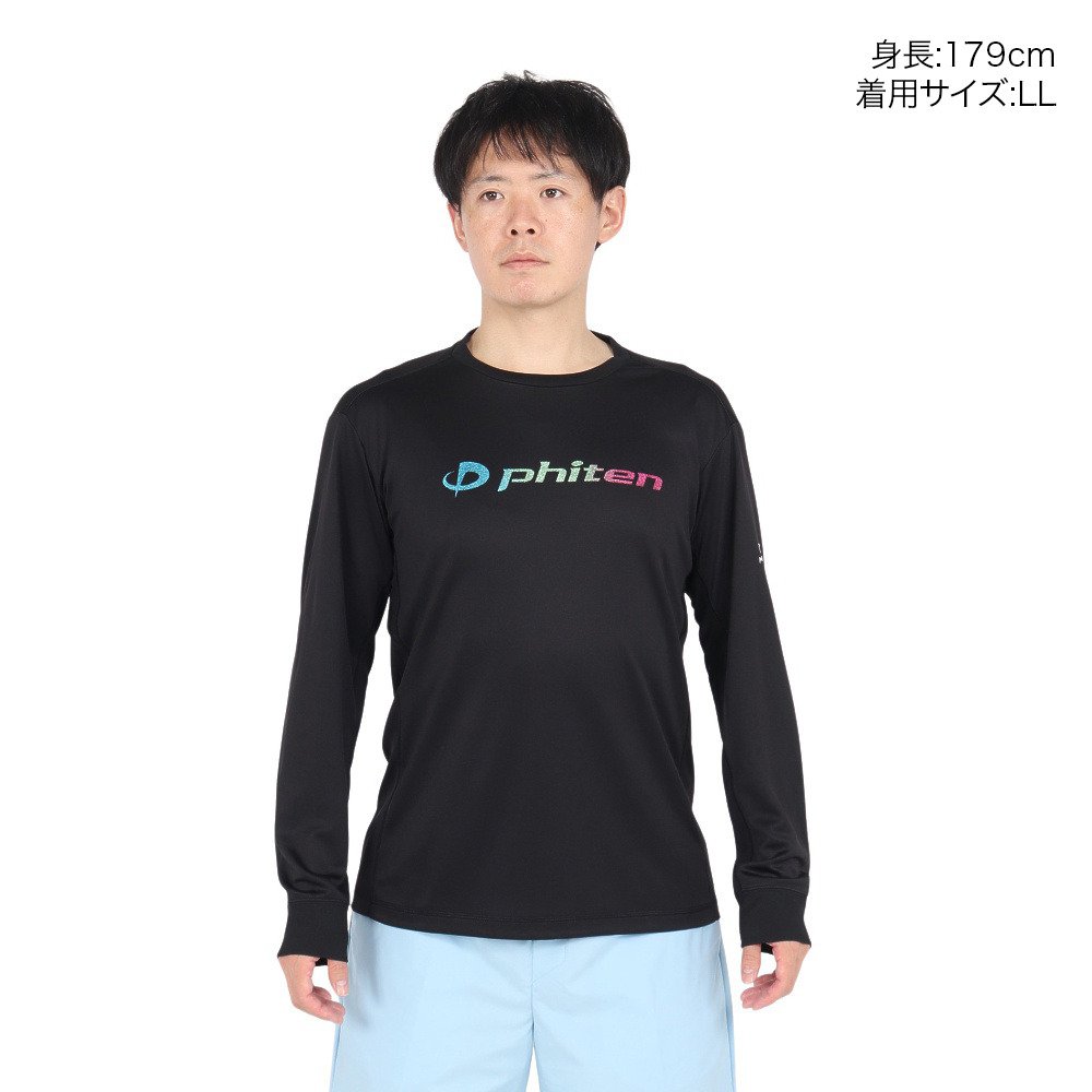 ファイテン（PHITEN）（メンズ、レディース）長袖Tシャツ ラメグラデ
