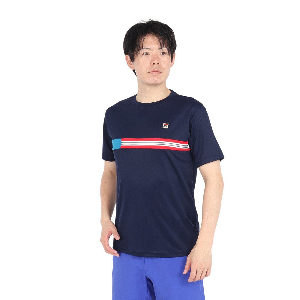フィラ（FILA）（メンズ）テニスウェア 胸切替ライン バックホール