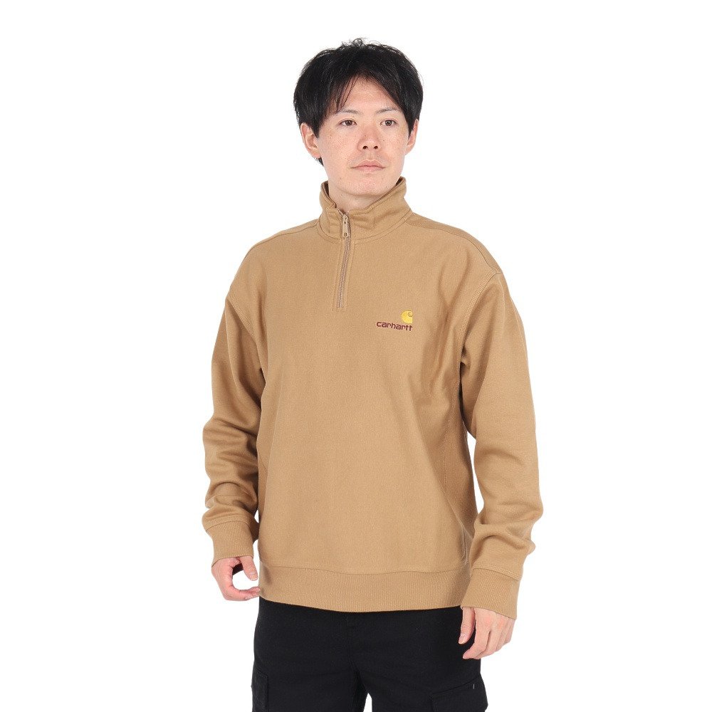 カーハート（CARHARTT）（メンズ）ハーフジップ アメリカン スクリプト