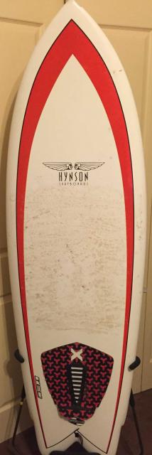 Used Boardworks Mike Hynson Black Night Quad Surfboard - 5'11