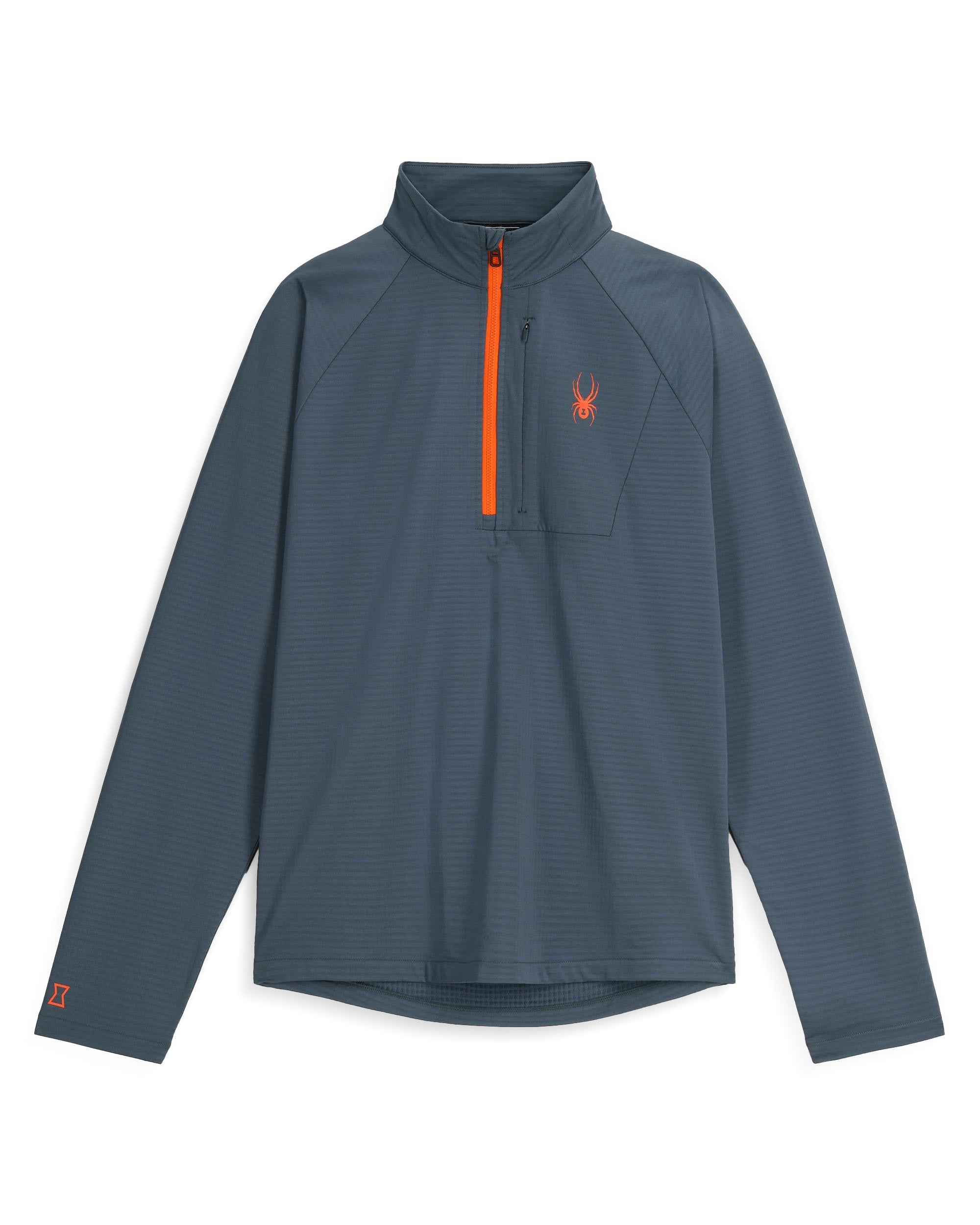 Mens Gridweb Half Zip Jacket - Slate Blue – Spyder