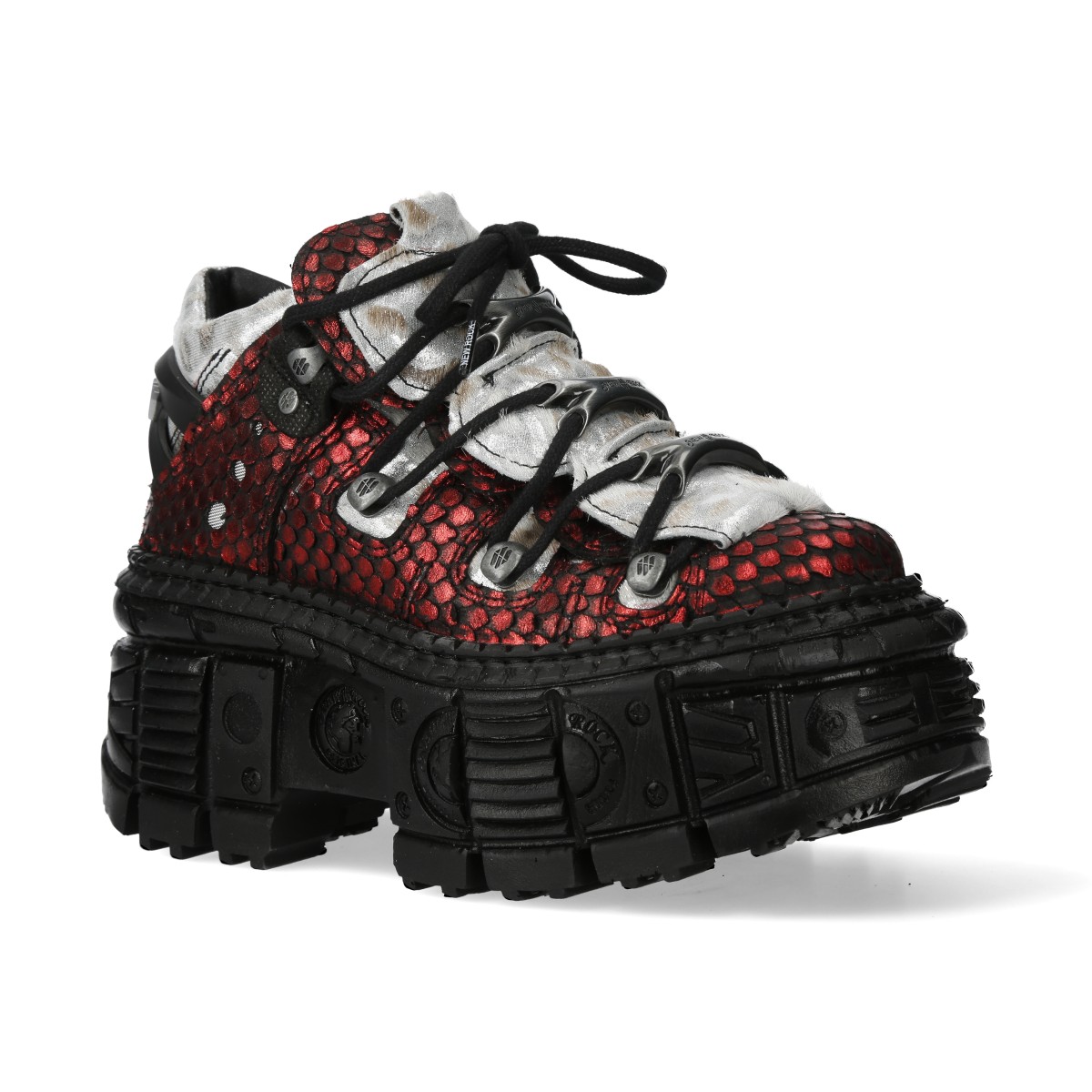 取り寄せ]M-106WALL-C7 / スネークレッド / 厚底スニーカー / 本革