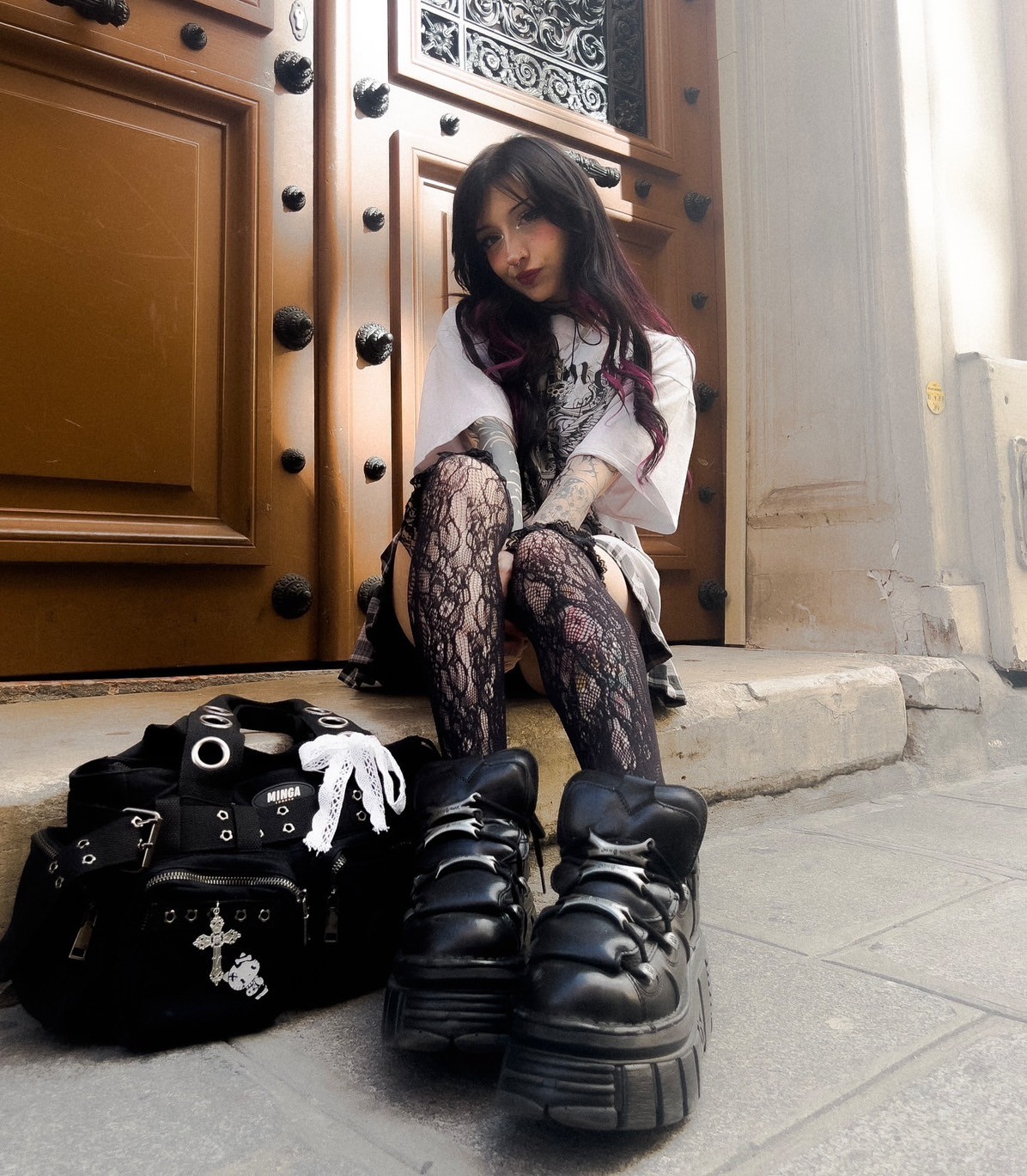 ⭐即納⭐M-WALL106-S12 / 厚底スニーカー / 本革【NEW ROCK】 | Spider