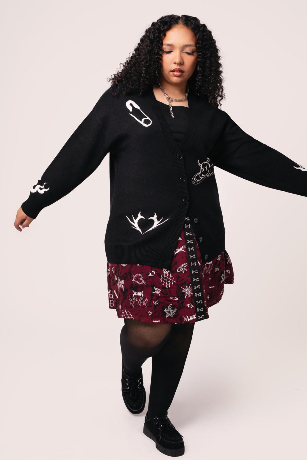 Mercy Cardigan / PUNK / ニットカーディガン【HELL BUNNY】 | Spider