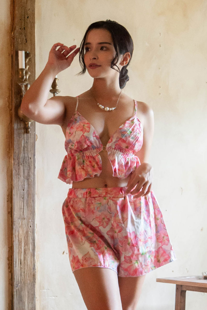 50%OFF】MIYU-Bra-Classic-Shorts | ブラレット＆ショーツセット・花柄