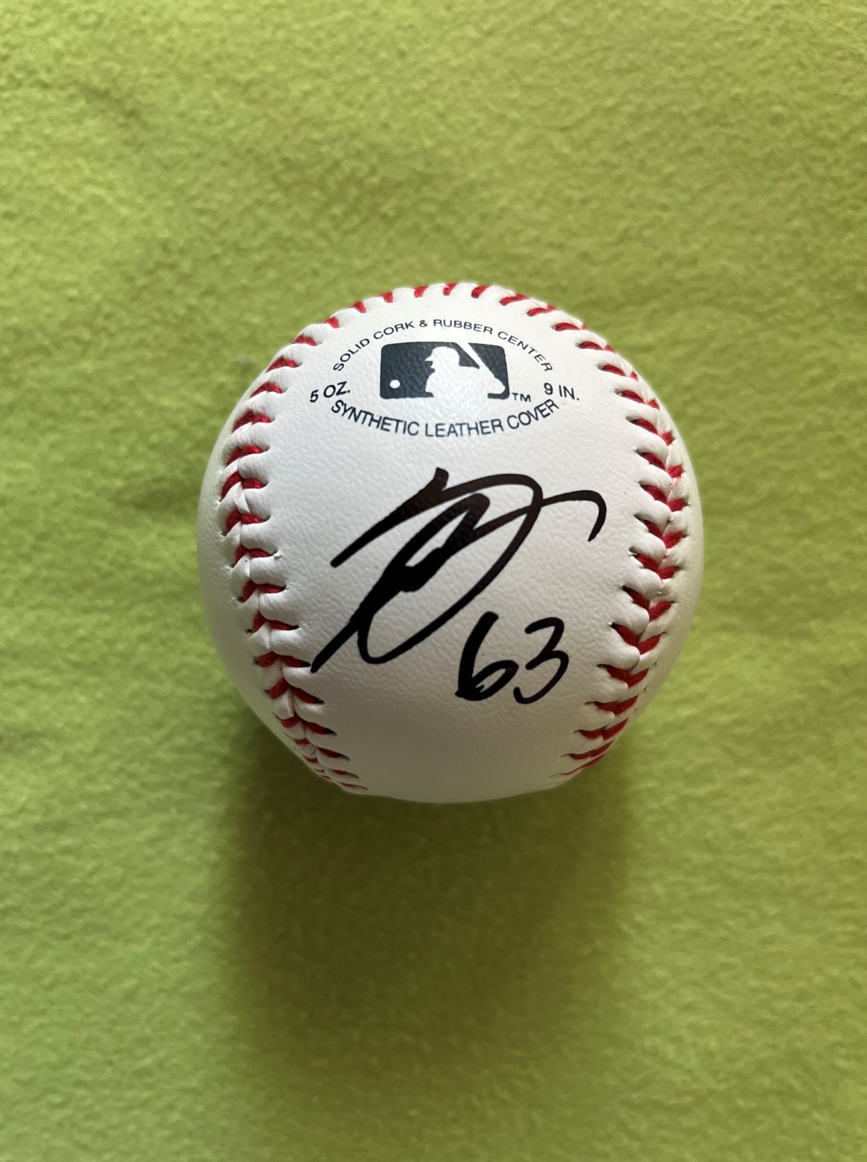 山崎颯一郎選手＃63 2023WBC侍ジャパン直筆サインRawlingsボール