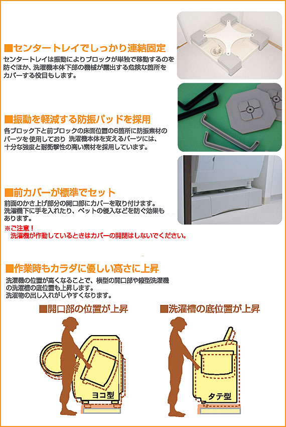 マルチメゾンのご紹介 | 防水パン、洗濯機用かさ上げ台「マルチメゾン