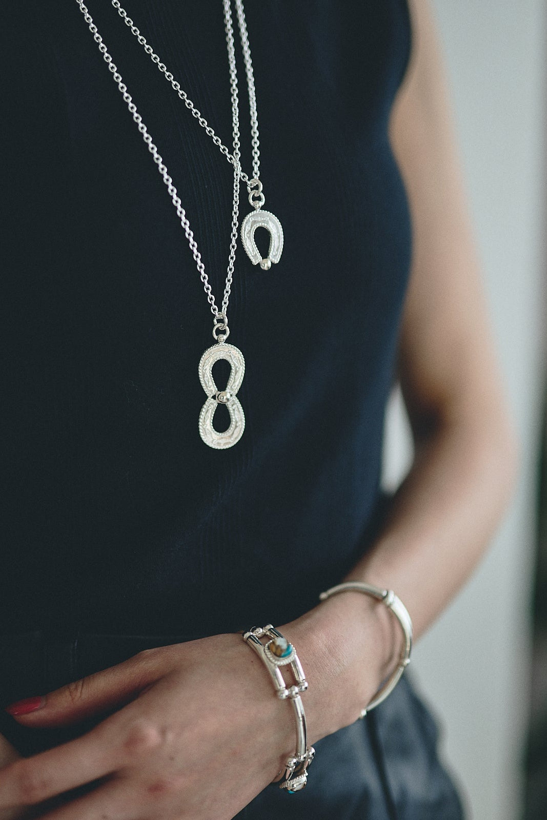 WAKAN SILVER SMITH ワカンシルバースミス Spirit Horse shoe Necklace