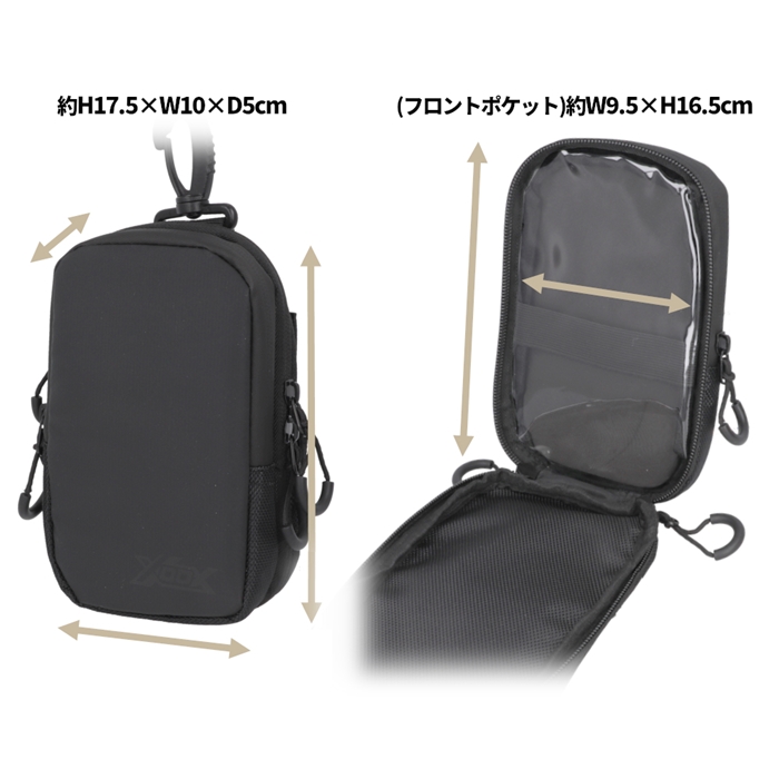 XOOX スマホ&ツールポーチ ブラック - 釣具のポイント 【公式