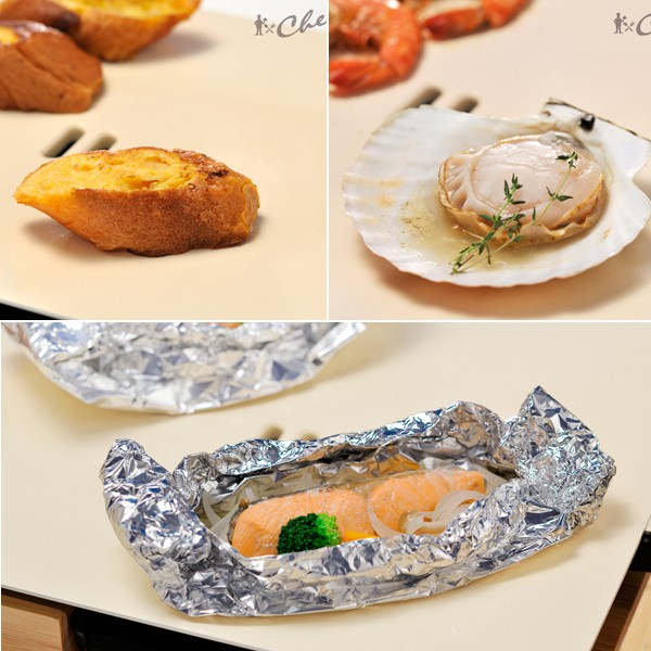 送料無料!セラミックグリルプレートシェフ(卓上グリルプレート,電気