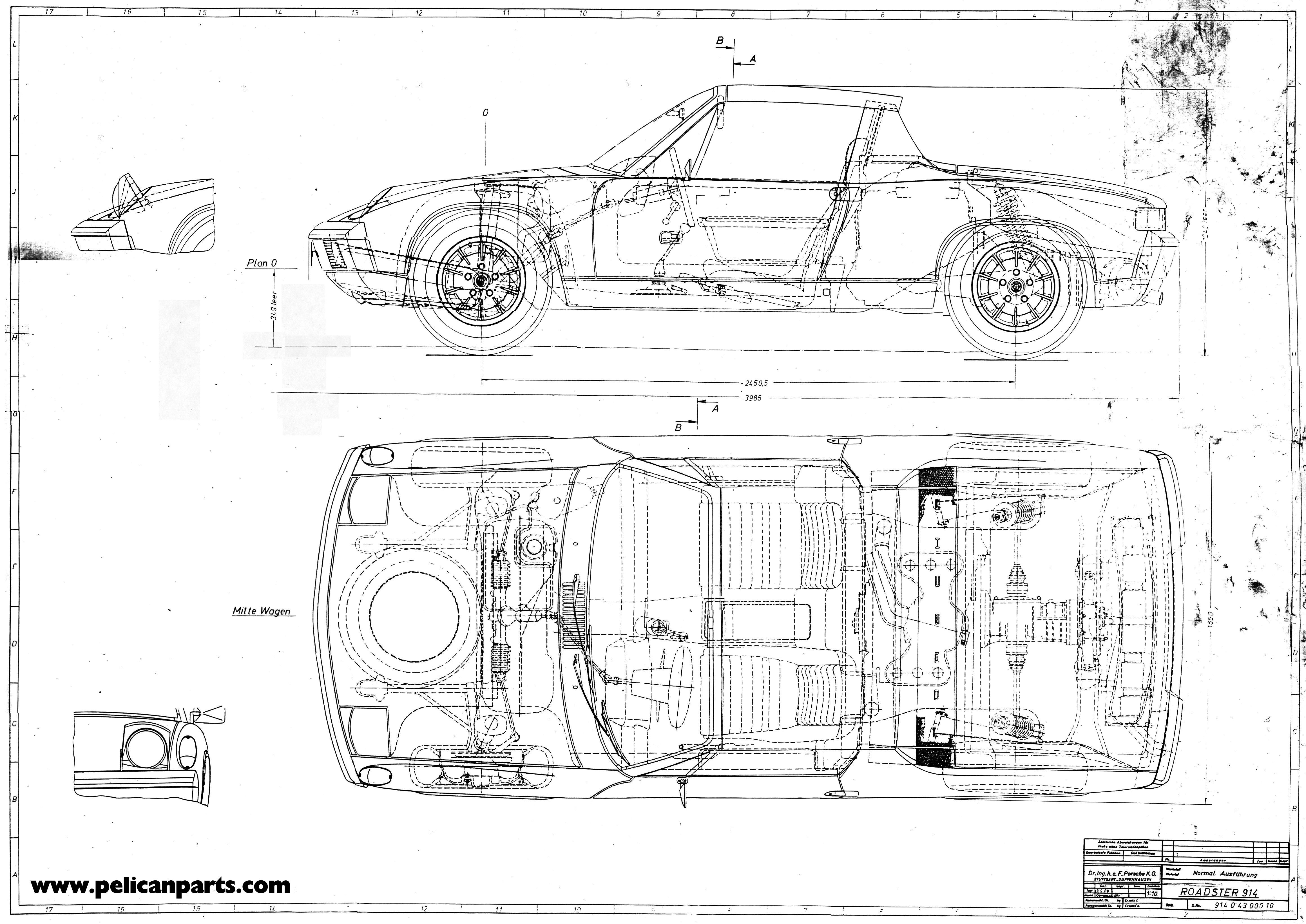 Pelican Parts: Original German 914-6 Blueprint