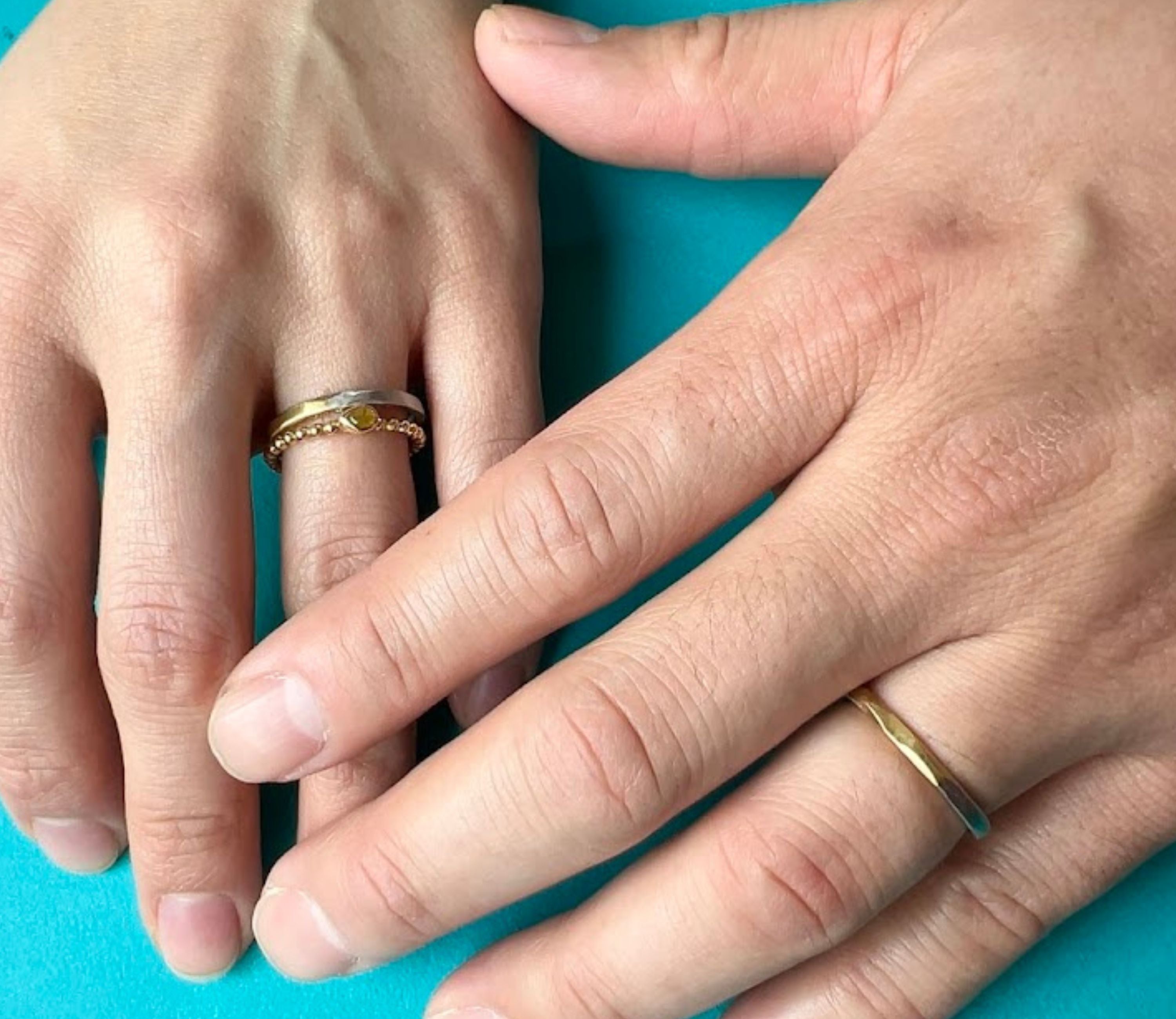 Pt900×K18 half marriage ring (M) / Pt900,K18 – Perché?