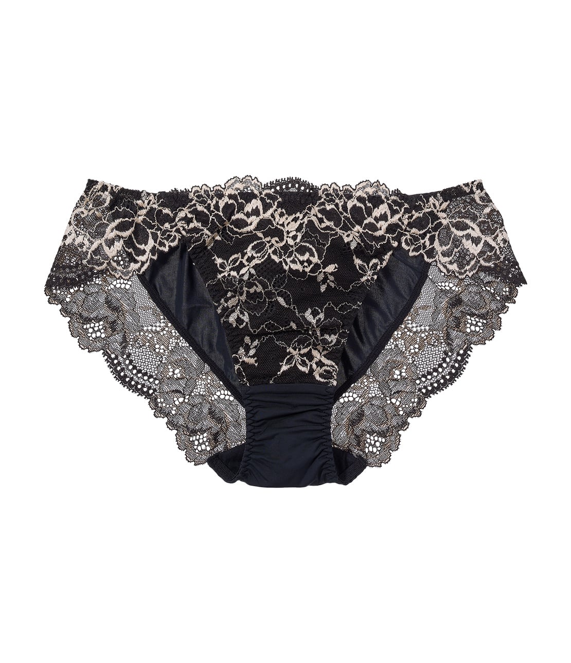 プッシュアップフロントホックレースショーツA(M ブラック): PEACH