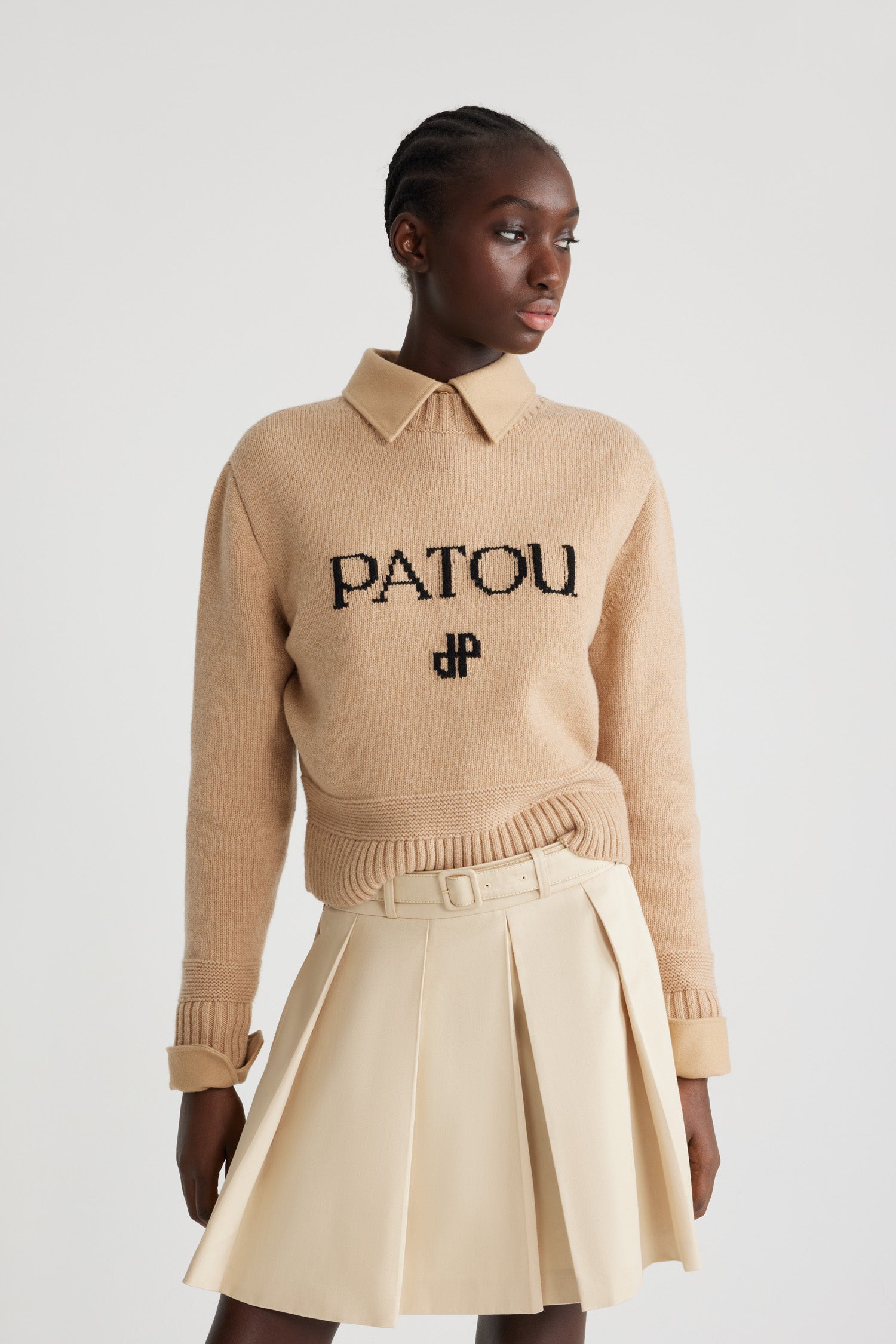 Patou | サステナブルウール＆カシミア パトゥ インターシャ セーター