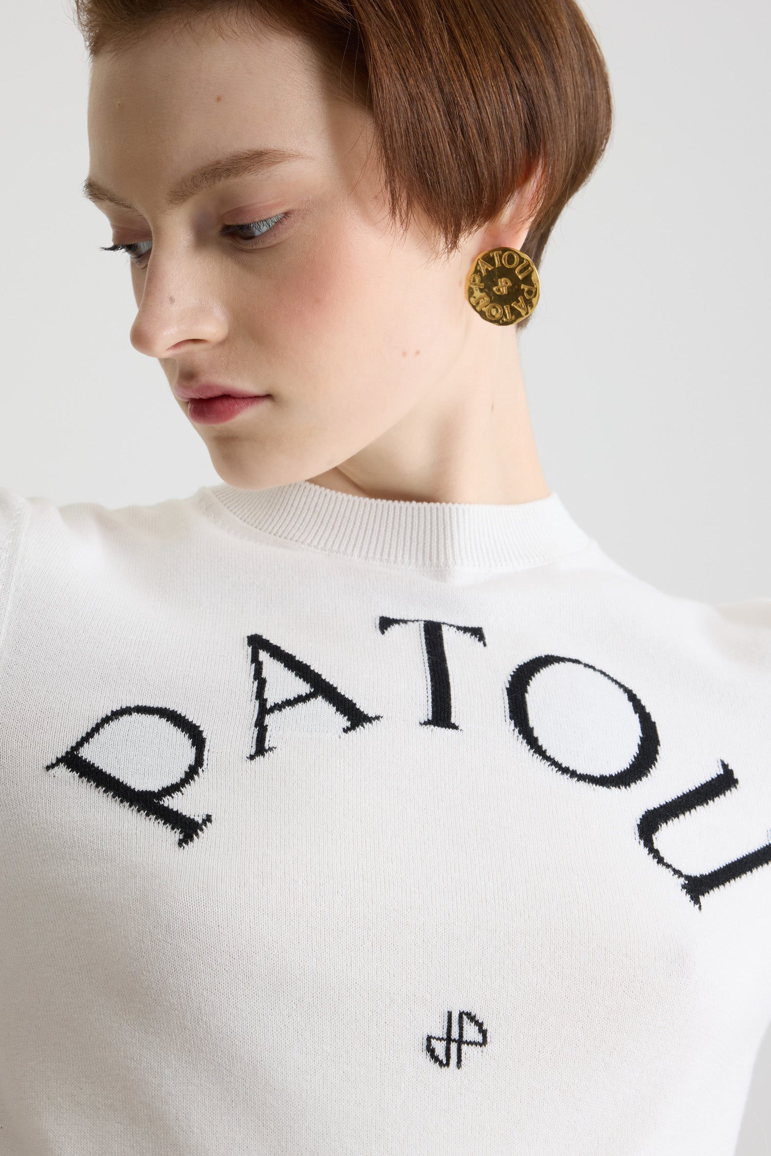 Patou | エコフレンドリーコットンブレンド パトゥ ジャカードニット