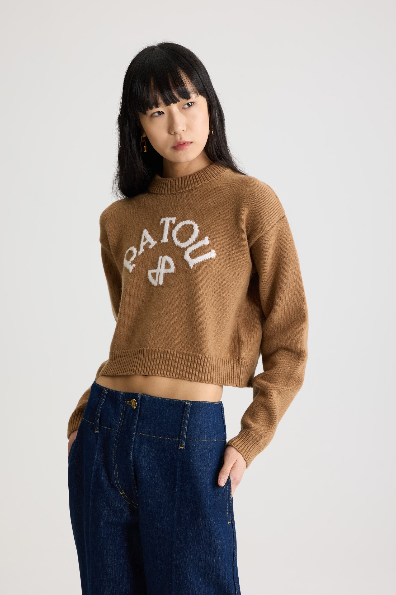 Patou | ウール＆カシミヤ パトゥロゴ＆JPモノグラム インターシャ