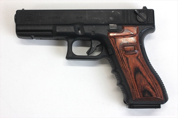 ウッドグリップ｜グロック 17 Gen.3｜スムーズ/ブラウン [AWG-1413