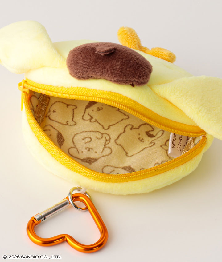 サンリオキャラクターズ】（ポムポムプリン）カラビナ付きミニフェイス
