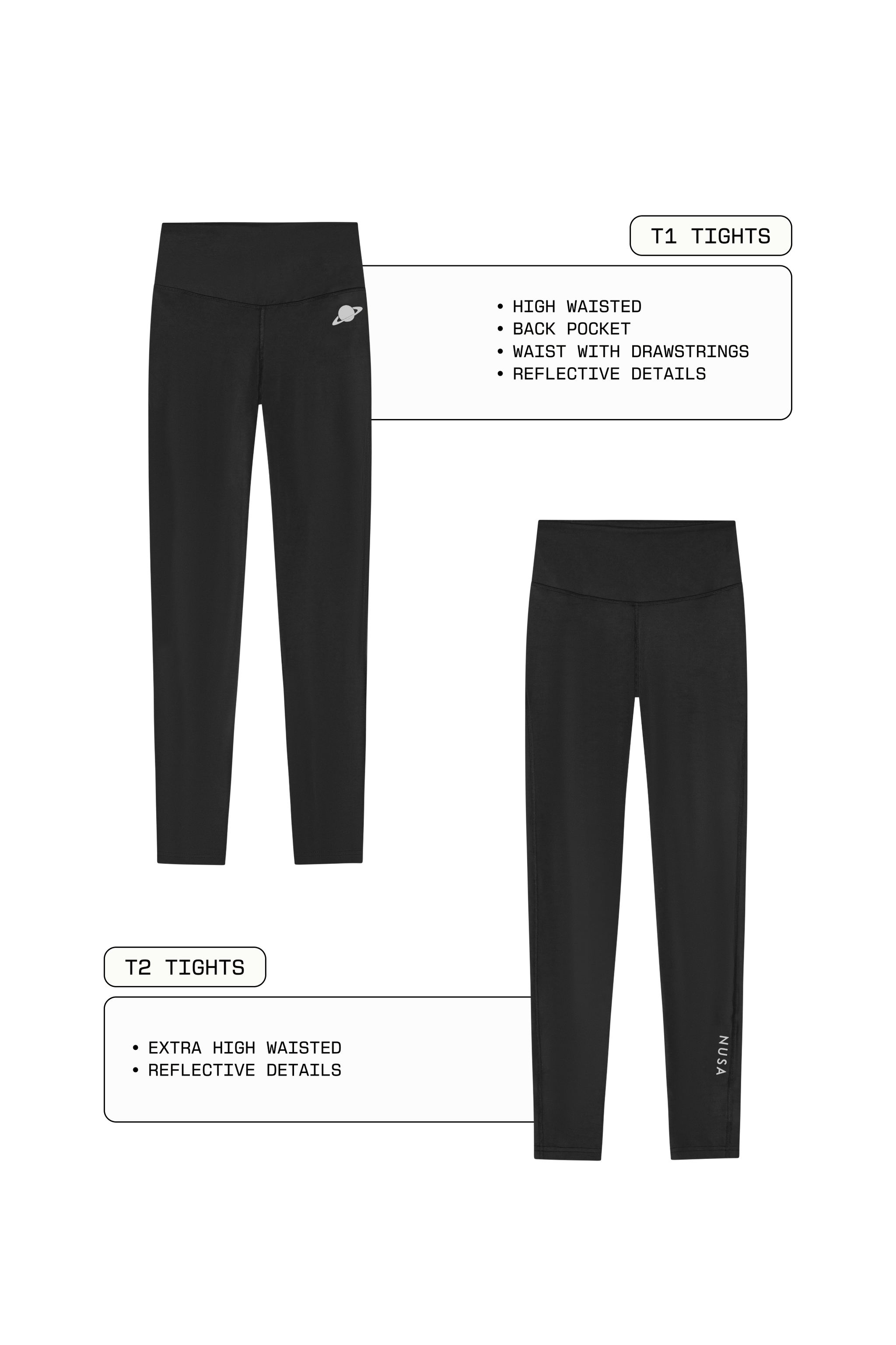 Women's T1 Shape Tights - Chocolate Brown - Planet Nusa