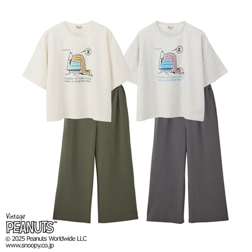 スヌーピー PEANUTS ルームウェア(グレー×ブラック): 通常| プラザ