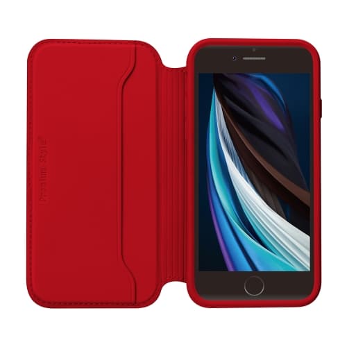 iPhone SE/8/7/6s/6用 ガラスフリップケース レッド｜株式会社PGA
