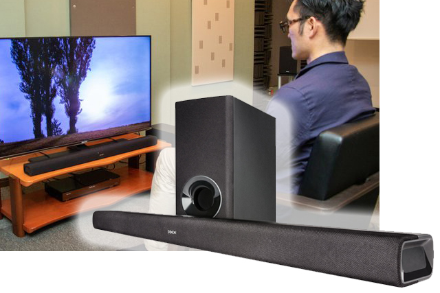 シンプルにいい音を追求したスリムな2.1chサウンドバー。デノン「DHT