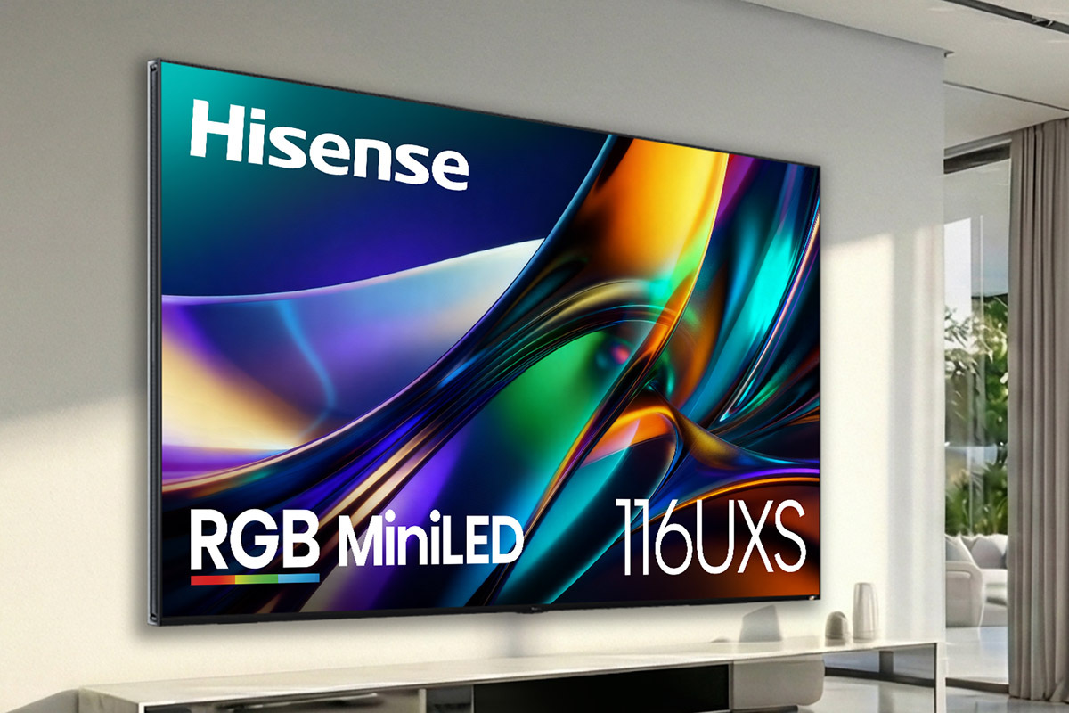 CES＞ハイセンス、RGBミニLED液晶テレビの最上位「116UXS」。手頃な