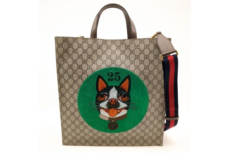 GUCCI 2WAYショルダーバッグ GGスプリーム 犬 アップリケ 入荷しました