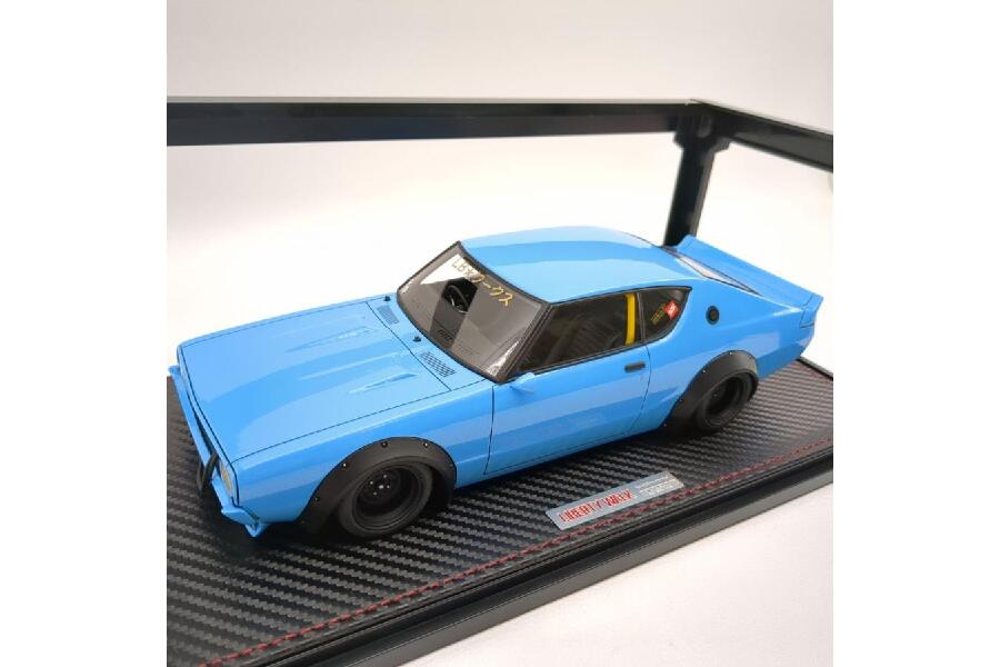 Ignition Model 0433 LB WORKS Kenmary 2Door KPGC110 ブルー 1/18