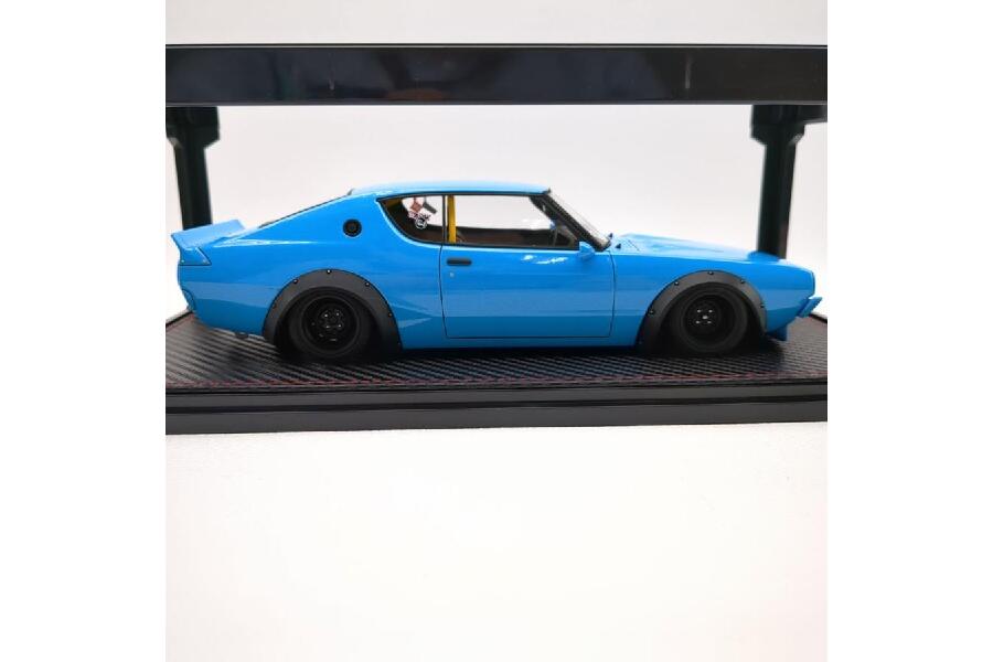 Ignition Model 0433 LB WORKS Kenmary 2Door KPGC110 ブルー 1/18