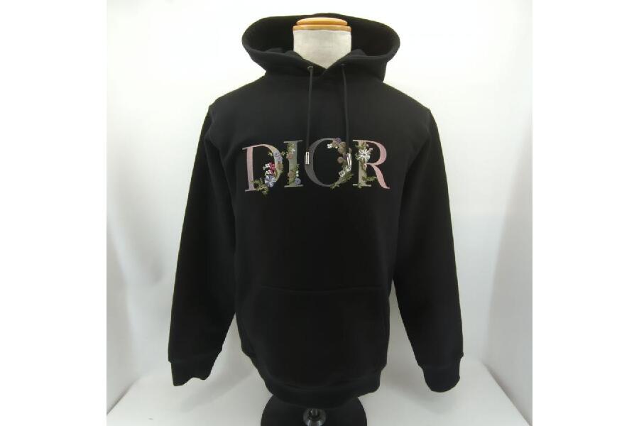 ディオール メンズコットン パーカー フローラルロゴ 113J688A0531