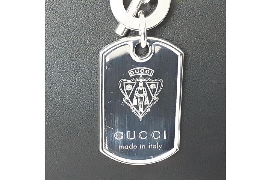 グッチ ネックレス シルバー925 GUCCI ドッグタグ 50cm SILVER925 新品
