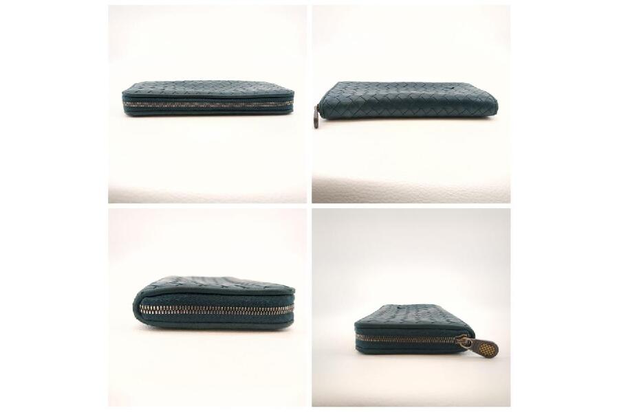 ボッテガヴェネタ 長財布 イントレチャート ブルー BOTTEGA VENETA