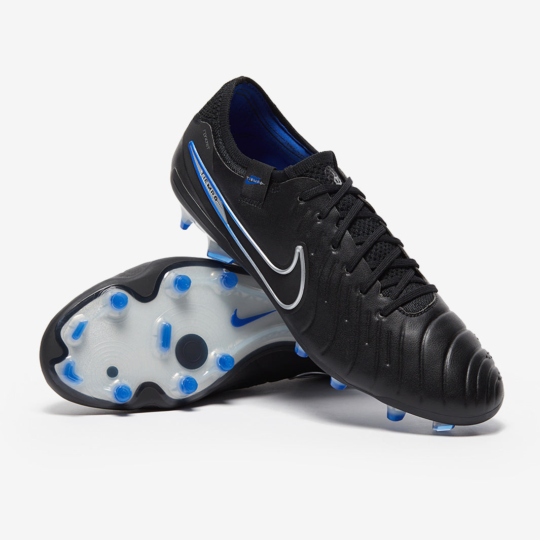 Nike Tiempo Legend X Elite FG - Black/Chrome/Hyper Royal - Mens Cleats