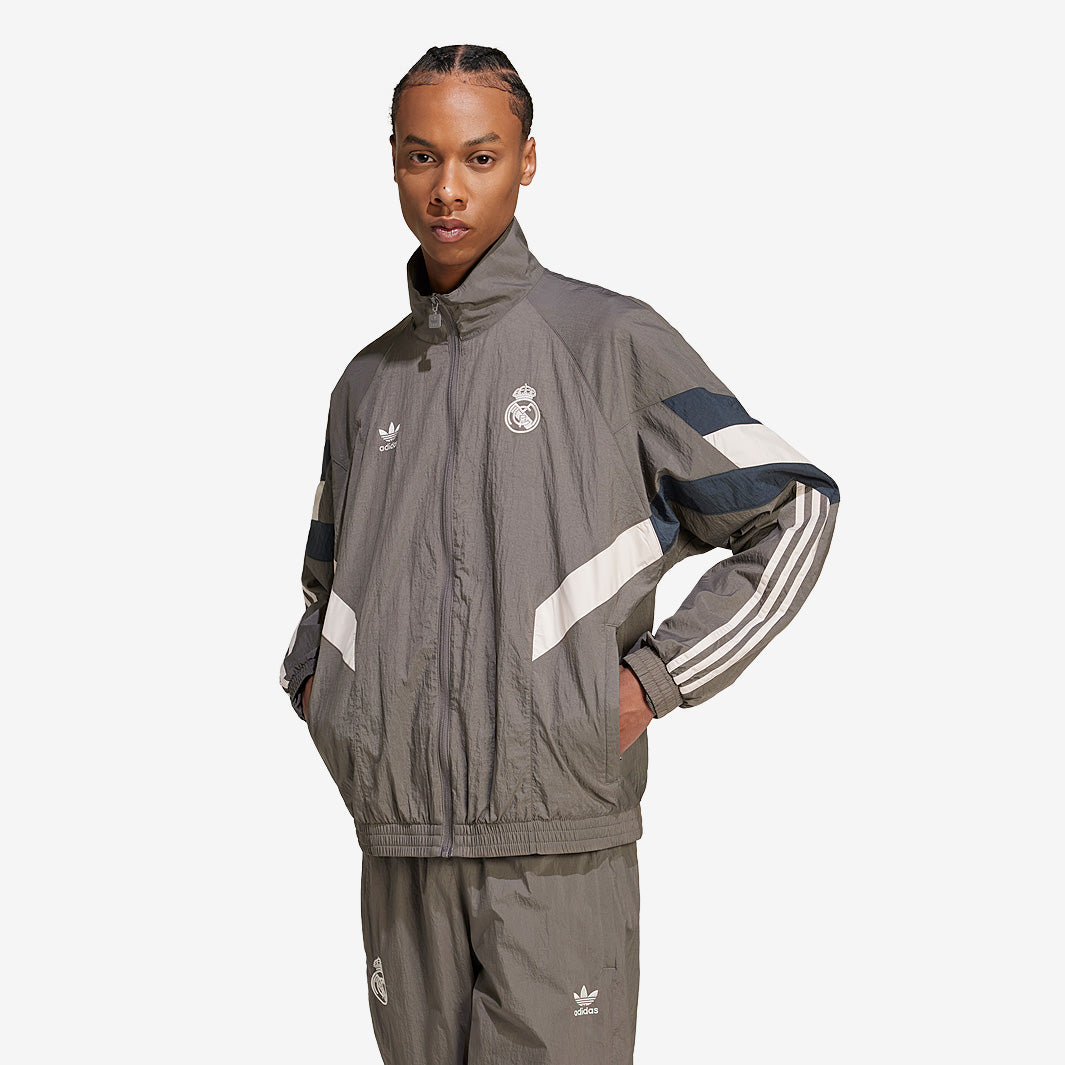 adidas Originals Real Madrid Track Top - Charcoal/Dark Grey - Mens