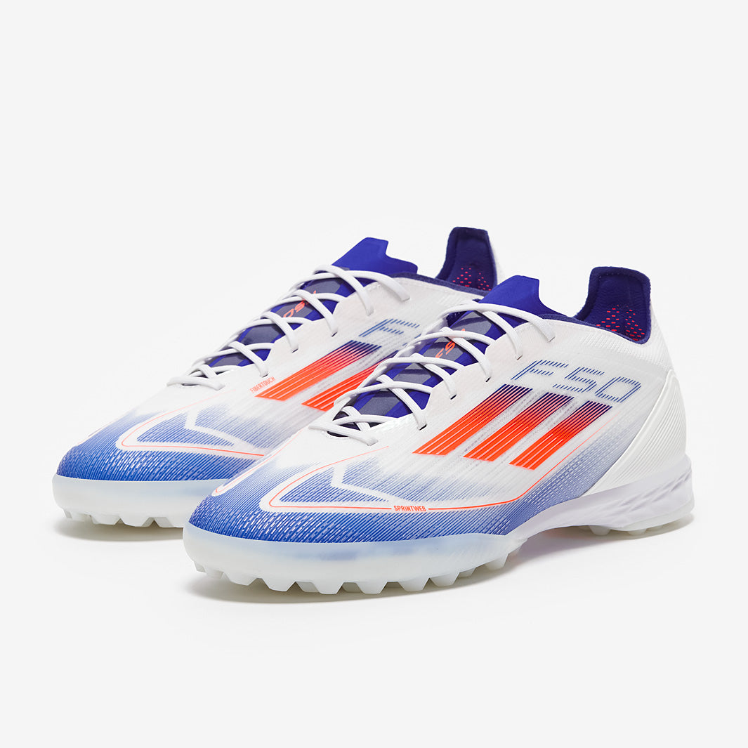 adidas F50 Pro Turf - Ftwr White/Solar Red/Lucid Blue - Adult Boots