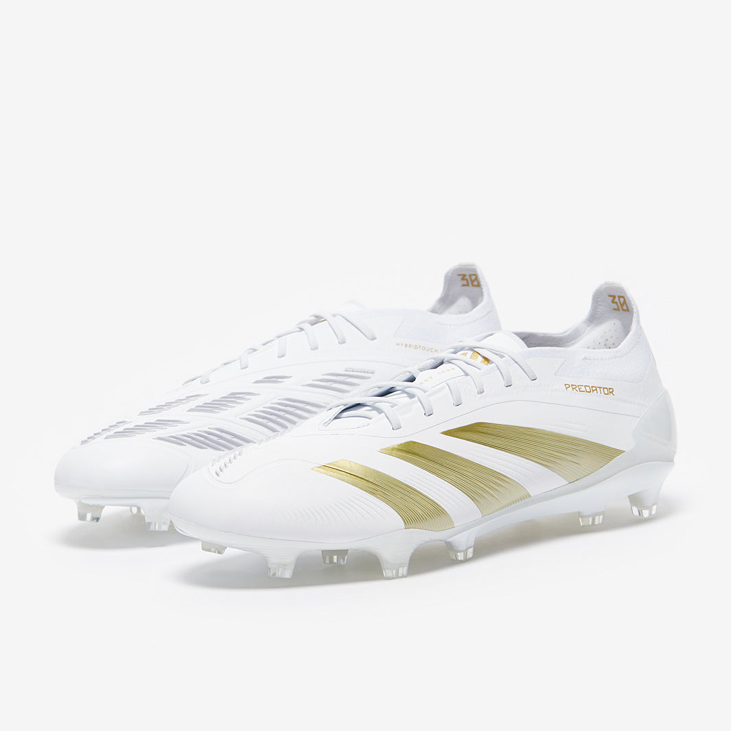 adidas Predator Elite Firm Ground - Ftwr White/Gold Met/Ftwr White