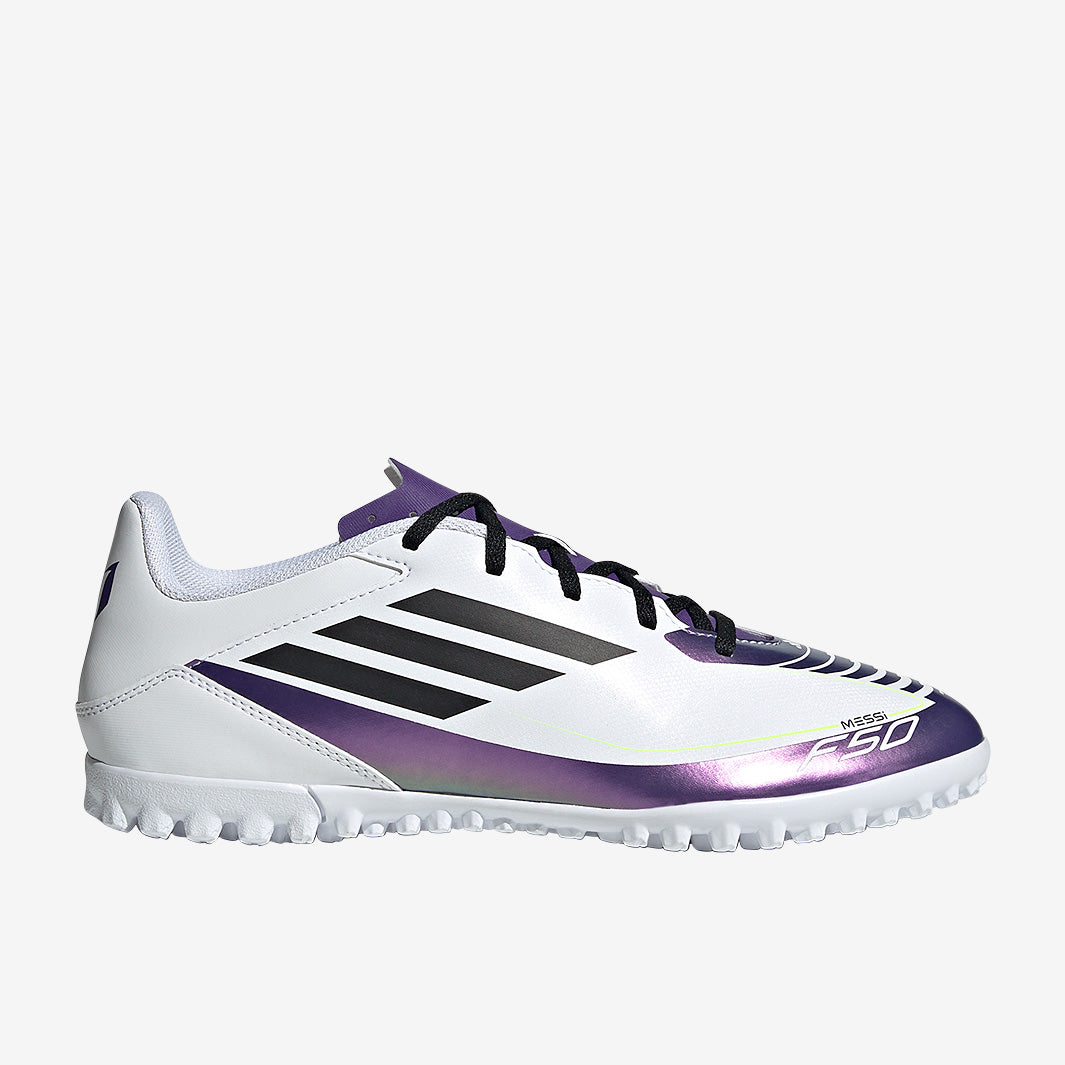 adidas F50 x Messi Club Turf - Ftwr White/Core Black/Unity Purple