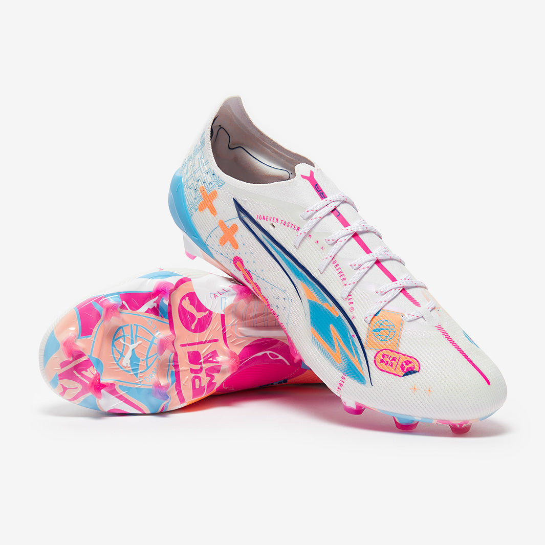 Puma Ultra 5 Ultimate Volume Up Firm Ground - Puma White/Luminous